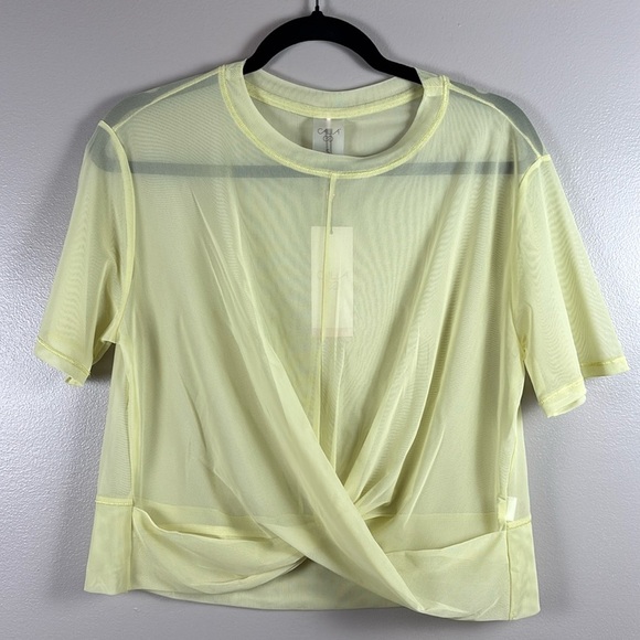 NWT Calia Twisted Mesh Tee Light Green - Picture 12 of 12